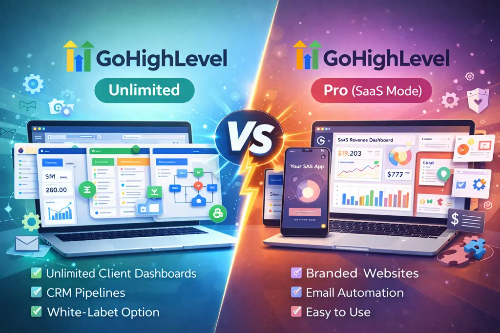 GoHighLevel Unlimited vs Pro plan
